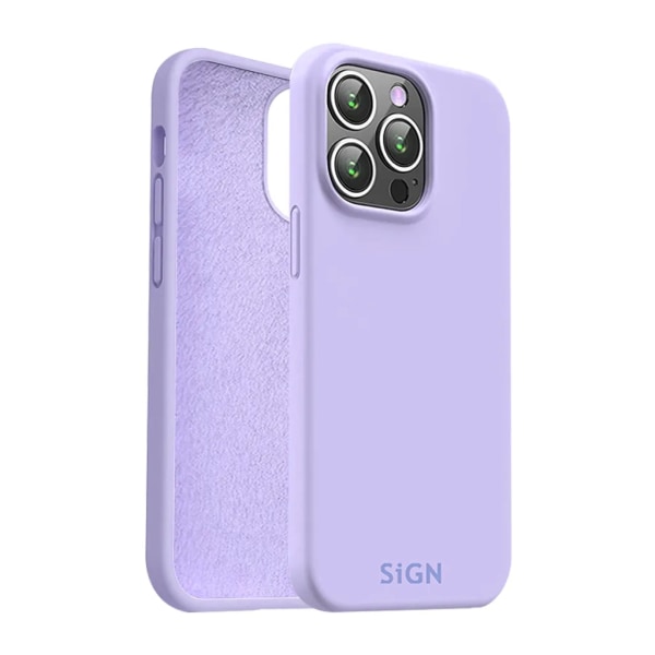 SiGN iPhone 15 Pro Mobilcover Flydende Silikone - Lavendel