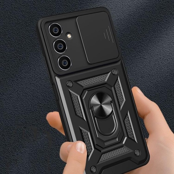 Tech-Protect Galaxy S23 FE -puhelinkotelo Camshield Pro - Musta Svart
