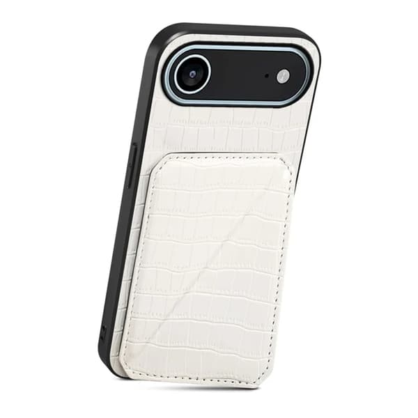 Mobilskal till iPhone Air Korthållare Crocodile Textured - Vit Vit