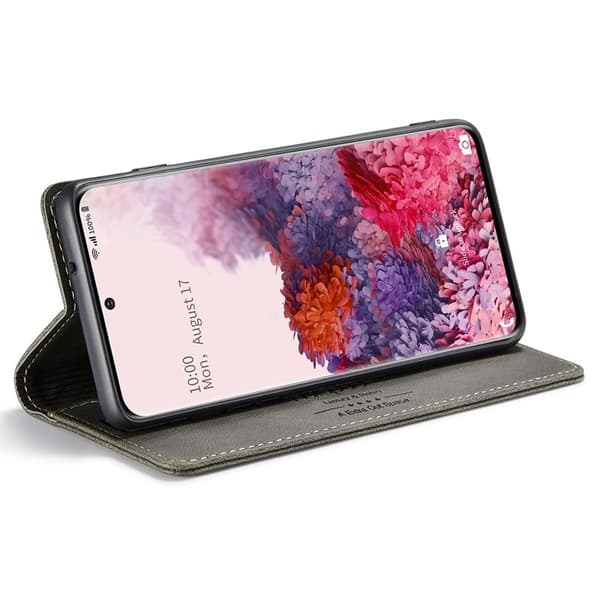 AUTSPACE A01 för Samsung Galaxy S20 Plånboksfodral Konstläder - Brun