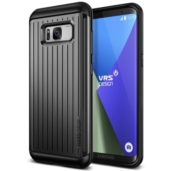 Verus Waved Hard Drop Skal till Samsung Galaxy S8 Plus - Dark Si Silver