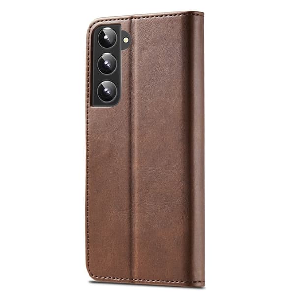 LC.IMEEKE Samsung Galaxy S21 Plånboksfodral Konstläder - Brun
