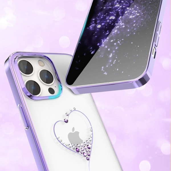 Kingxbar iPhone 14 Plus Cover Wish - Lilla krystaller