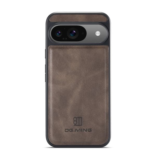 DG.MING Mobilskal till Google Pixel 9 Pro Anti-Drop Läder Coated - Brun