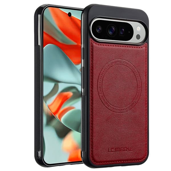 LC.IMEEKE Google Pixel 10 Pro Fodral KonstLäder - Röd