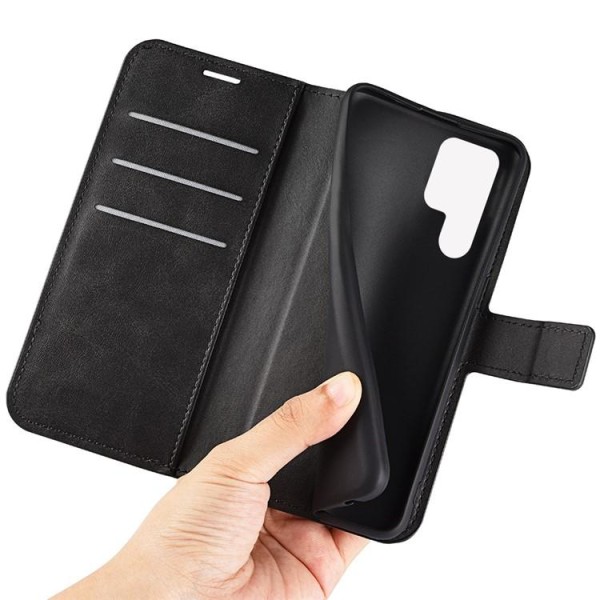 Galaxy S23 Ultra Wallet Case Folio Flip - musta