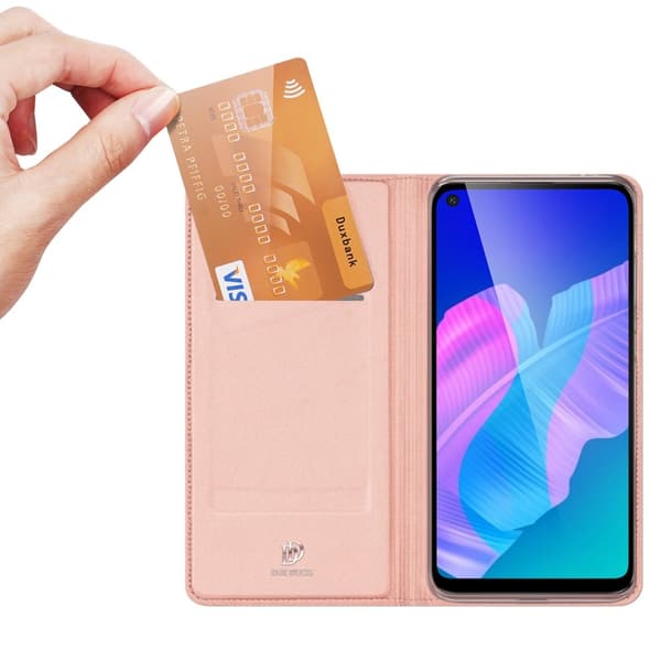 Dux Ducis Skin Series Plånboksfodral Huawei P40 Lite E - Rose Gold Rosa