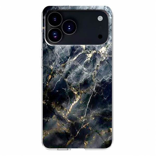 Mobilskal till iPhone 17 Pro Max Marble Pattern Printing Soft Svart