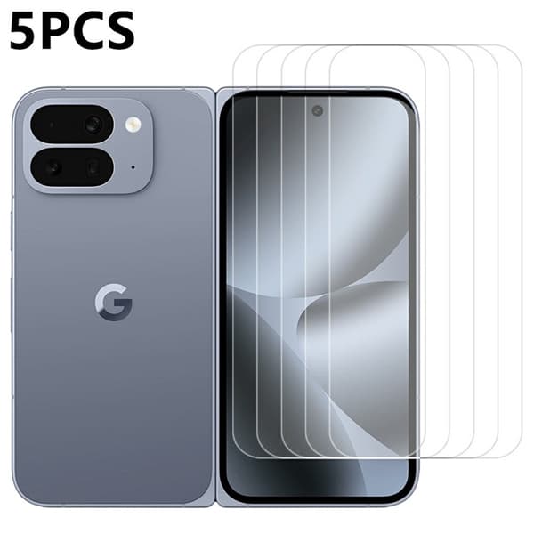 [5-Pack] Google Pixel 10 Pro Fold Härdat glas Skärmskydd - Clear Transparent