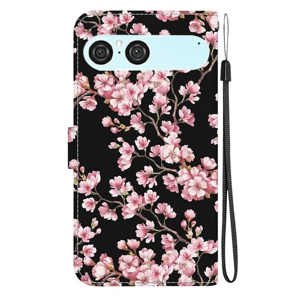 Sony Xperia 10 VII Konstläder Plånboksfodral Pattern Printing - Blossom Lila