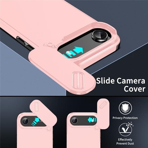 Mobilskal till iPhone Air Slide Kamera - Rosa Rosa