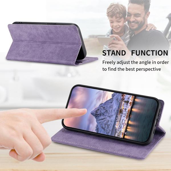 Plånboksfodral för Samsung Galaxy S26 RFID Blocking Konstläder - Lila