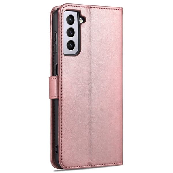AZNS Samsung Galaxy S21+ Plånboksfodral Konstläder - Roséguld