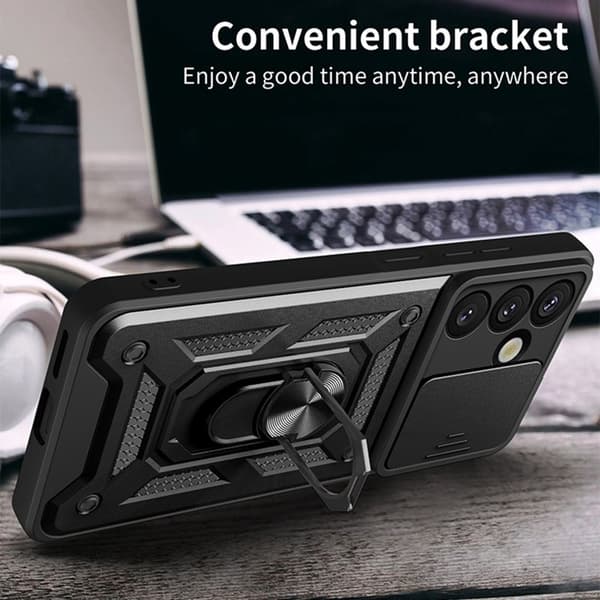 Mobilskal för Samsung Galaxy S26 Plus PC + TPU Kickstand - Röd