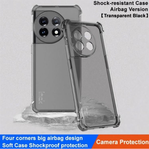 IMAK OnePlus 11 Mobilskal Soft TPU Anti-Scratch - Svart Svart