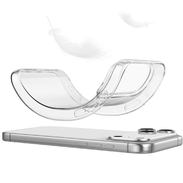 Mobilskal till iPhone 17 Pro TPU med Härdat Glas - Clear Transparent