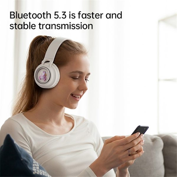 FINGERTIME Over-Ear Hörlurar för Barn Bluetooth BT5.3 Q1 - Blå Blå