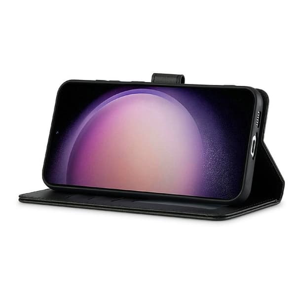 LC.IMEEKE Samsung Galaxy S25 FE Plånboksfodral Konstläder - Svart