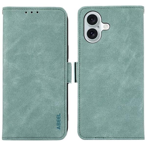ABEEL iPhone 17 Plånboksfodral Konstläder Folio Ställ Blå