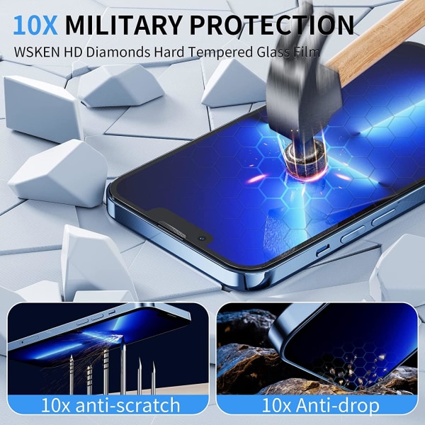 Automatisk støvfjernelse iPhone 14 Pro Skærmbeskytter i hærdet glas
