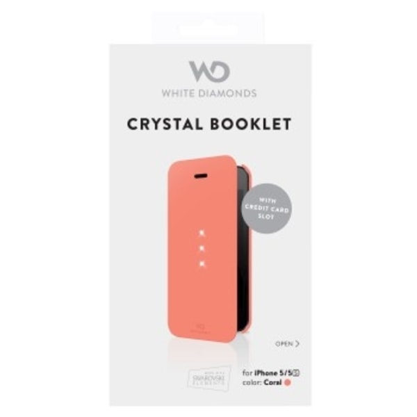 White Diamonds Trinity Booklet till Apple iPhone 5/5S/SE - Korall Vit
