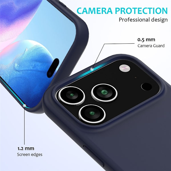 Mobilskal till iPhone 17 Pro Liquid Silikon - Blå Blå