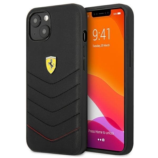 Ferrari Skal iPhone 13 Mini Off Track Quilted - Musta Black