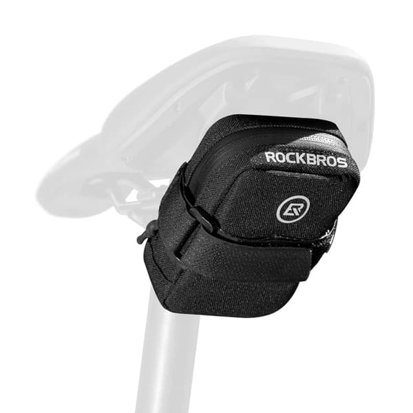 Rockbros Mini Sadeltaske med CO2 Patronholder - Sort/Grøn