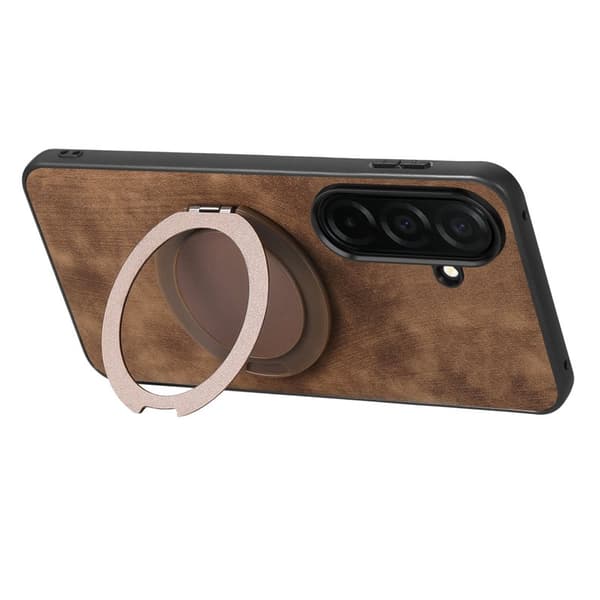 Mobilskal för Samsung Galaxy S26 Plus Konstläder Kickstand - Brun