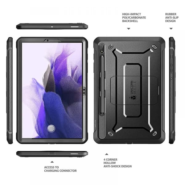 Dæksel Enhjørning Beetle Pro Galaxy Tab S7 Fe 5g 12.4 - Sort Black