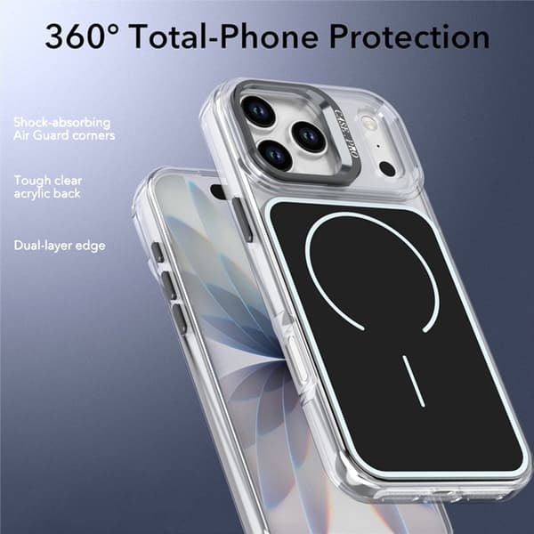 Mobilskal till iPhone 17 Pro Max MagSafe Lens Kickstand TPU + PC Svart
