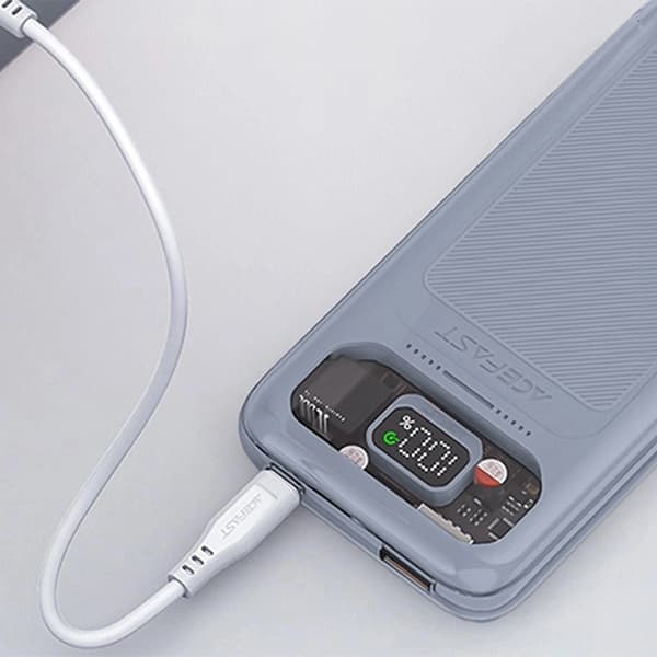 Acefast Powerbank 10000mAh 30W Sparkling Series M1 - Grå Grå