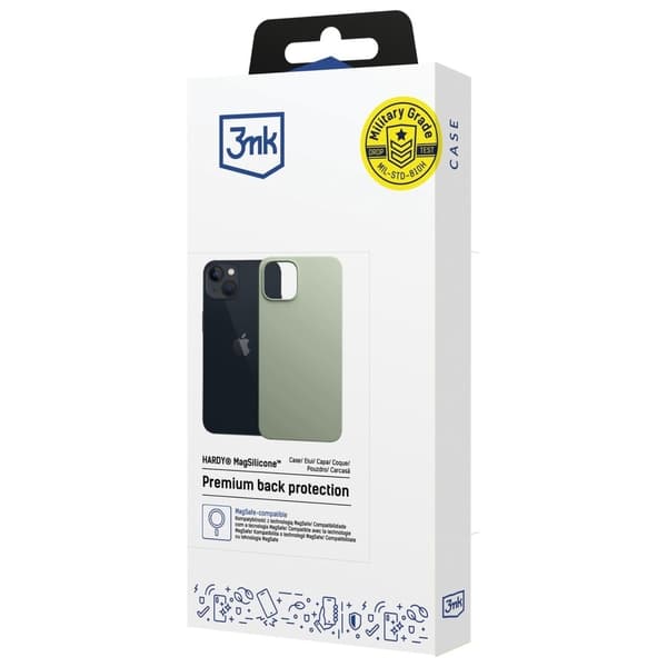 3MK Mobilskal till iPhone 15 MagSafe Silikon Hardy - Grön