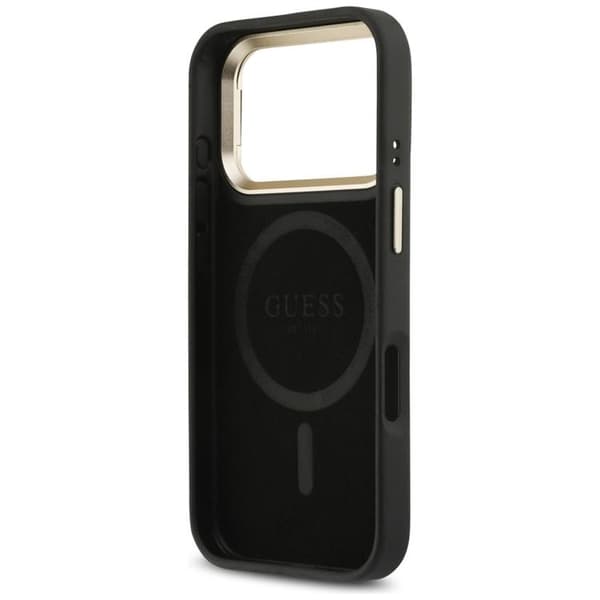 Guess Mobilskal till iPhone 17 Pro MagSafe Triangle Logo & Stand Svart