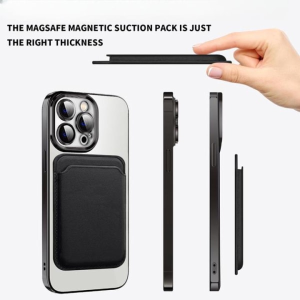 BOOM iPhone 14 Pro Mobile Case Magsafe-korttikotelo - ruskea