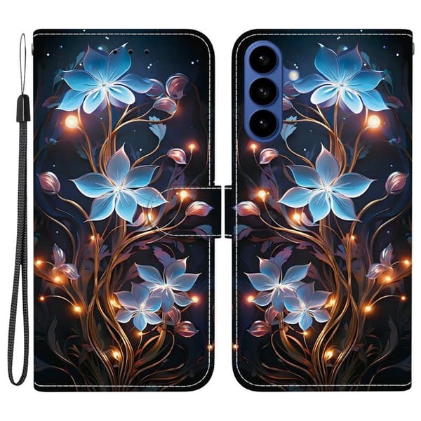 Plånboksfodral för Samsung Galaxy S26 Plus Mönstertryckt Konstläder - Blomma