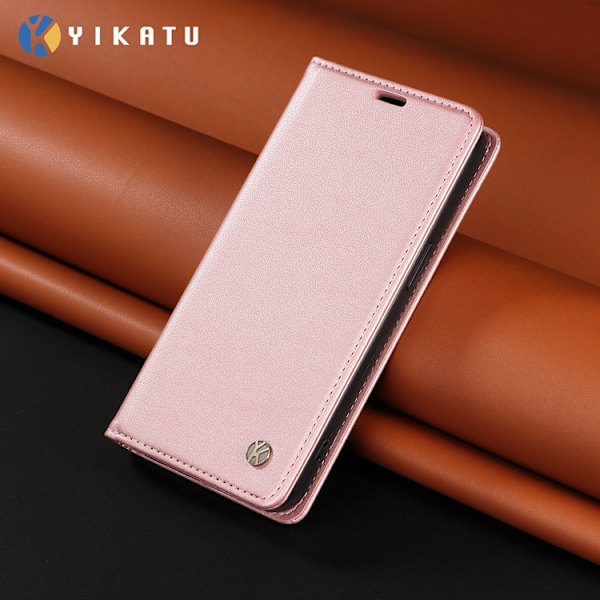 YIKATU OnePlus 15 Plånboksfodral Closure Konstläder Roséguld