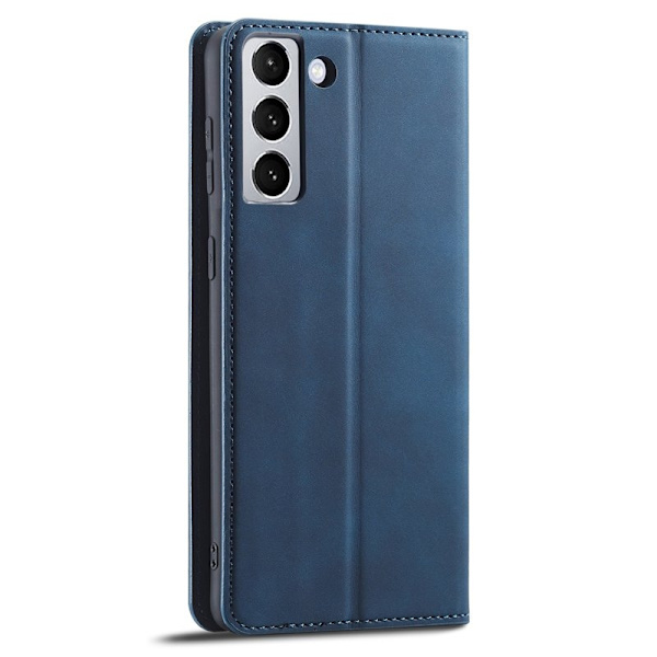 FORWENW Galaxy S22 Plånboksfodral Konstläder - Magnetisk - Blå