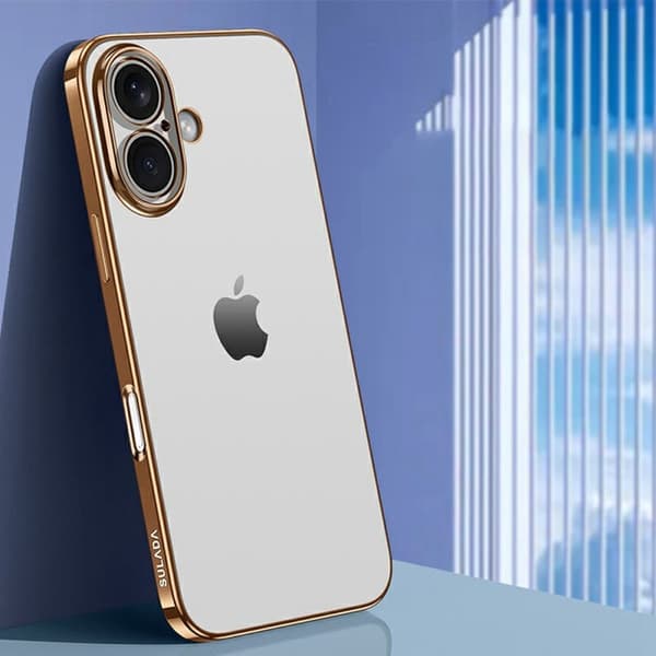 SULADA Mobilskal till iPhone 16 Electroplated AG Matte TPU - Guld