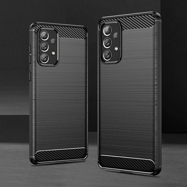 Carbon Galaxy A73 Skal Fleksibel - Sort Black