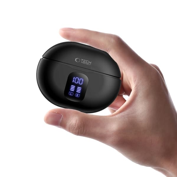 Tech-Protect Trådløs Høretelefon In-Ear Ultraboost Pro G2 - Sort Svart