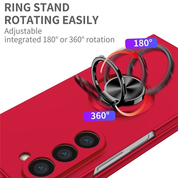 Mobilskal till Galaxy Z Fold7 5G Rotatable Ring Kickstand - Röd Röd