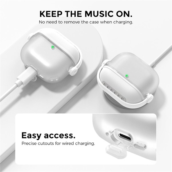 AHASTYLE AirPods 4 Mobilskal Silikon WG174 - Vit Vit