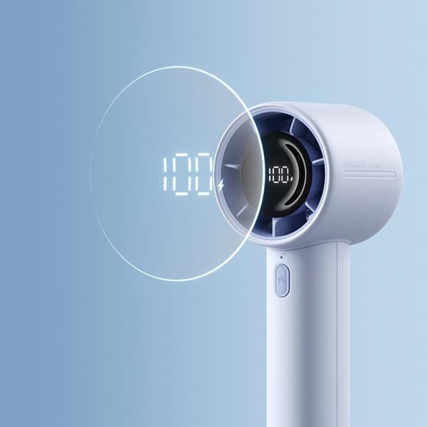 Jisulife Bärbar USB Handfläkt 5000 mAh Fan 10S - Blå Blå