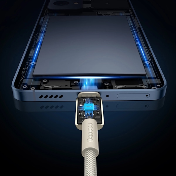 Baseus USB-C till USB-C kabel 100W 1m Tungsten Gold - Guld