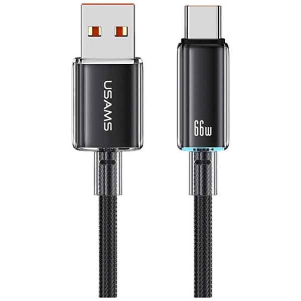 Usams USB-A till USB-C Kabel 1.2m Cloud - Svart Svart
