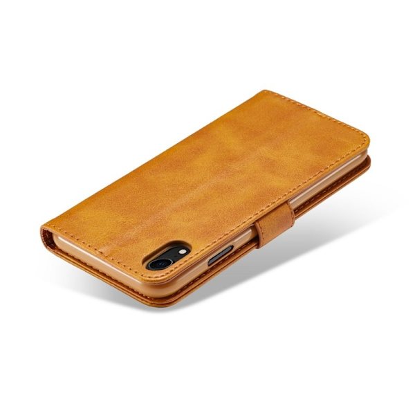 LC.IMEEKE iPhone XR Plånboksfodral i Konstläder - Brun