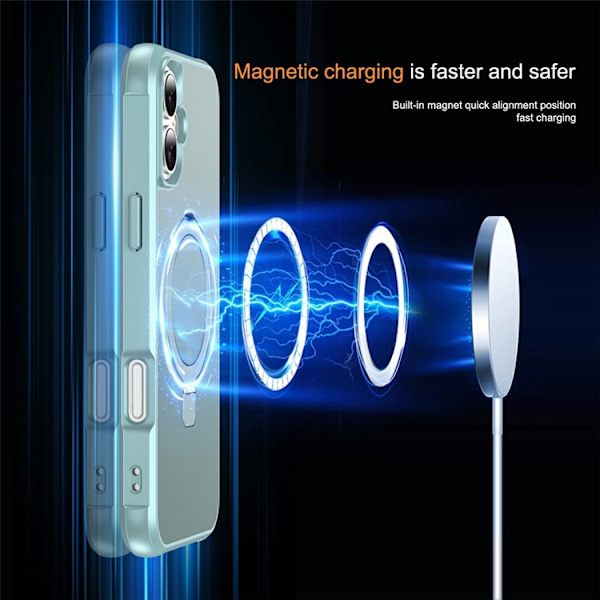Mobilskal till iPhone 17 MagSafe TPU+PC Kickstand - Blå Blå
