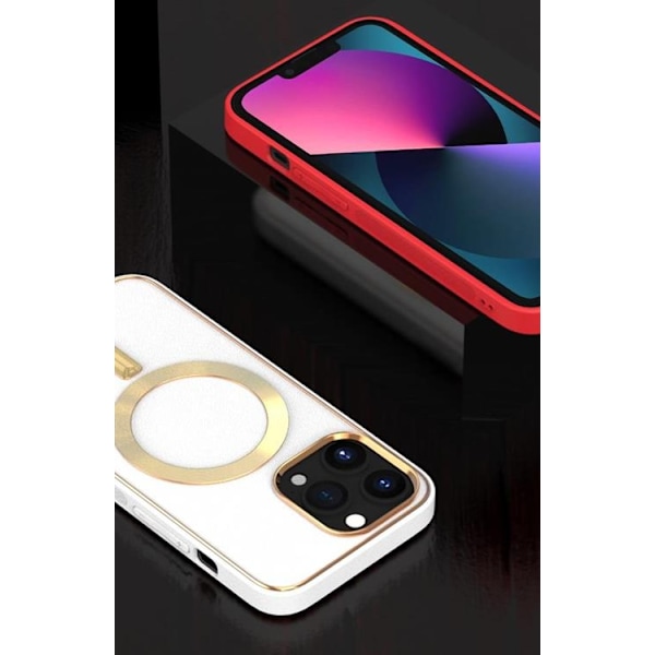 BOOM iPhone 13 Pro Skal Magsafe Läder - Peak Blå
