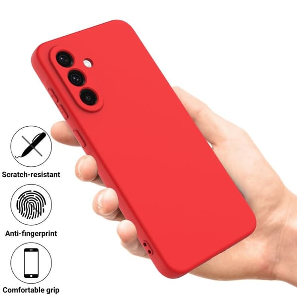 Mobilskal till Samsung Galaxy S26+ Flytande Silikon Med Handrem - Röd